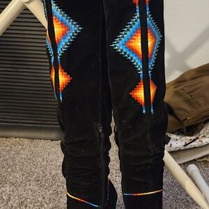 Black and Multicolor Women's Shoes